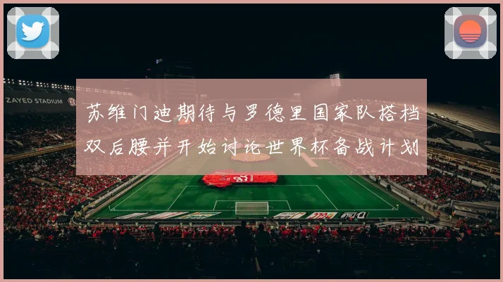 苏维门迪期待与罗德里国家队搭档双后腰并开始讨论世界杯备战计划